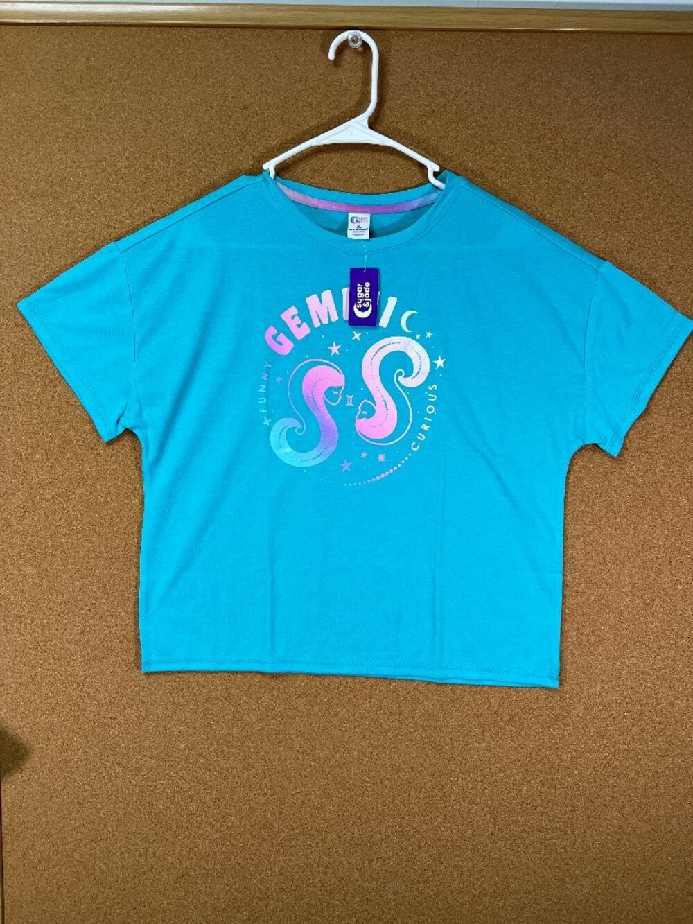 Sugar & Jade Girls Pajama XL (16-18) Graphic Tee Zodiac Gemini NWT